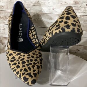 ROTHY’S Cheetah THE POINT SlipOn Ballet Flats Sz 11